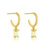 Brincos Andywen de Prata Esterlina S925 com Pedra Retangular Clássicos Estilosos Simples Moda Brincos de Alto Padrão Transfronteiriços