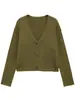 Estilo Europeo y Americano Za Transfronterizo 2025 Nuevo Traje Casual para Mujer Chaleco de Punto de Algodón + Chaqueta de Punto de Algodón