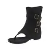 Sandalias de Plataforma de Tira para Mujer con Tacón Oculto, Nuevo Estilo Retro 2026, Sandalias Romanas de Cuña de Gamuza
