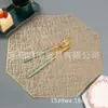 Tapete Criativo de Isolamento Térmico de Palha de Trigo Cor Sólida Simples Japonês Antiderrapante PVC Alce Tapete Vazio de Desejos Porta-copos Prato Tapete Fornecimento Direto da Fábrica