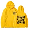 Sudadera Nueva Europea y Americana 2025 Código Bidimensional Pullover Top Holgado