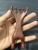 Pente Massageador de Chifre de Veado Rastrilo Pequeno de Cinco Garras Ferramenta Meridian Gua Sha Raspagem Facial Cuidado com a Saúde Cabeça Pescoço Olhos Corpo