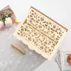 Boda Recorte de Madera Corazón Caja de Firmas Caja Creativa de Boj Caja para Tarjetas de Presentación Fiesta Tarjeta de Felicitación Caja de Madera para Tarjetas de Presentación