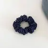 Lazo para el pelo de lunares y cuadros coreano retro tipo intestino delgado para mujer, Versátil, Juvenil, para coleta baja, con bola, Diadema, Lazo para el pelo, Accesorios para el pelo