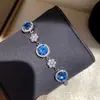 Estilo Pintura al Óleo Jardín de Monet Pulsera Redonda Colorida de Circonita, Lujo Ligero de Alta Gama Moderna Versátil Joyería para Mujer