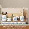 Juego de Té de Porcelana Blanca China Retro Regalo de Negocio Corporativo Tetera para Eventos Felices Creativos Recuerdo Personalizado