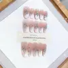 Daiyueda Unhas Portáteis Feitas à Mão Outono e Inverno Nova Primeira Neve Zircônia Diamante Lustre Puro Francês Olho de Gato Patch de Manicure