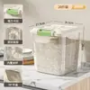 Contenedor de almacenamiento para comida de gato, recipiente sellado para comida de perro con tapa, caja de almacenamiento transparente a prueba de insectos y humedad para comida liofilizada de mascotas, con ruedas