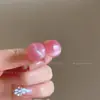 Pendientes de Bola de Dopamina Coreanos para Mujer, Lujo Accesible Nicho Color Degradado, Dulce Elegante, Populares Mismo Estilo Pendientes Geométricos
