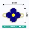 Atacado Transfronteiriço Versão Coreana Pingente Duplo Trevo de Quatro Folhas Gota de Óleo Diamante Liga de Zinco Colar Pulseira Pingente Joias Acessórios DIY