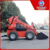 Carregadeira compacta de quatro rodas com direção deslizante, manipulador hidráulico auxiliar substituível, engenharia, empilhadeira pequena com rodas em miniatura