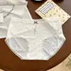 2860 Ropa Interior Fina de Verano para Mujer Cintura Media Cuadros Transpirable Seda de Hielo Pantalones Cortos Triángulo Moda para Niñas Nuevo Estilo 2025