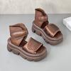 Sandalias Romanas de Punta Redonda para Mujer, Nuevo Estilo Verano 2026, Plataforma de Suela Gruesa, Aspecto de Alta Gama, Sandalias Casuales con Punta Abierta