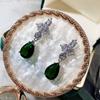 Ventas directas de fábrica aretes de flor de tres hojas de circonita AAA Europa y Estados Unidos aretes exquisitos aretes de novia en stock lote mixto e6496