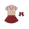 Lanyang Beibei Roupa Roupa da Turma do Jardim de Infância Roupa para Jogos de Verão Camisa Polo Quadrada Moda Britânica A10D66