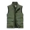Chaleco Fino de Primavera y Otoño para Hombres Jóvenes y de Edad Media, Ropa de Trabajo con Múltiples Bolsillos, Secado Rápido, Holgado, Talla Grande