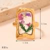 Joyería de Moda Nueva Europea y Americana Dulce Lindo Anillo de Flor Eterna para Mujer Color Libre Flor Seca Gota de Pegamento Anillo Abierto