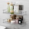 Hardware baño acero inoxidable estante de almacenamiento grande estante de almacenamiento de drenaje para baño sin costuras cepillado pasta Rey del Almacenamiento
