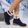 Deseo Botas de Nieve de Gamuza de Tacón Grueso de Media Caña Europeas y Americanas Otoño/Invierno 2026 Transfronterizo de Amazon Talla 43 Calzado de Algodón de Talla Grande de Comercio Exterior