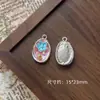 Pintura al óleo Ins Flor de Perla Incrustada Palacio Colgante Marco de Fotos Pulsera Hecha a Mano DIY Collar Collar de Perlas Accesorios