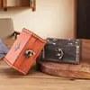Caja de almacenamiento de manualidades de madera vintage personalizada, caja de almacenamiento con tapa abatible envejecida con contraseña, caja de madera pequeña para utilería de filmación de cine y televisión