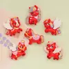 Alas Rojas Grandes Lindas de Año Nuevo Caballo DIY Pegamento de Crema Funda para Teléfono Móvil Hebilla de Zapato Pasador Imán para Refrigerador Joyería de Resina Accesorios
