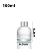 Venta al por mayor del fabricante 120ml Difusor de Aroma Minimalista Nórdico con Forma de Campana Colgante, Botella de Vidrio Transparente para Difusión de Fragancia en Interiores