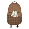 Bonito cojín para asiento de coche de cachorro, felpa de otoño e invierno, cálido, antideslizante, funda de asiento, cojín creativo de dibujos animados para asiento de coche