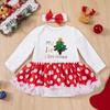 Outlet de fábrica Vestido de Navidad para bebé Vestido de manga larga Mono para bebé Vestido para gatear Traje de vacaciones para bebé
