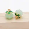 5 Colgantes de Cuentas de Calabaza en Forma de Trébol Pequeños de Vidrio Amuletos de Borla para DIY Accesorios para el Cabello Pasador Accesorios para Llavero Accesorios de Joyería