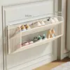 Zapatero detrás de la puerta, gabinete de zapatillas multicapa para la pared del baño, no requiere taladro, organizador de zapatos de pared para uso doméstico, perfecto para la entrada