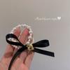 Pulsera de Lazo de Perlas estilo Coreano Anillo para el Cabello de Doble Uso Cuerda para el Cabello ins Súper Hada Internet Rojo Accesorios para el Cabello 2022 Primavera y Verano Nueva Moda