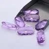 Personalización del Fabricante Piedra Suelta Cortada de Vidrio con Forma de Huevo y Base Picuda, Gema Artificial de Vidrio con Superficie de Anillo Ovalada Personalización
