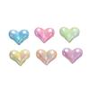 Venta al por mayor Cuentas Perforadas de Corazón de Color Sólido Chapadas en UV Tridimensionales Materiales para Accesorios de Joyería Pulsera Hecha a Mano DIY