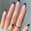 Uñas Almendra Francesa Blanca Armadura Estilo Simple Pura Quiere Usar Armadura Estilo Europeo y Americano ins Uñas Comercio Exterior Transfronterizo