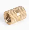 Porca de cobre serrilhada para furo cego tipo B GB/T 809B porca de cobre de inserção termo-fundida porca de cobre moldada por injeção M2-M10