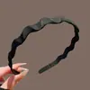 Faixa de Cabelo Lavar Rosto Mate Fashionável para Mulheres, Fixador de Cabelo para Testa de Verão, Presilha de Cabelo Dentada Antiderrapante, Faixa de Cabelo Simples