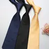 Corbata de negocios jacquard de seda de poliéster para hombre, color sólido, flor, casual, de alta gama, fabricantes, venta al por mayor