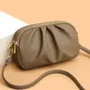 Bolso para Mujer 2026 Nueva Moda Ligero Piel Suave Versátil Bolso Pequeño Bolso de Nube Plegado Bolso Cruzado de Alta Gama