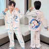 Pijama Infantil, coleção primavera e outono para meninos, pijama de manga longa em algodão penteado, roupa de casa, design de desenho animado para meninos e adolescentes, novo estilo 2026