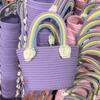 Gran Marca Bebé Luna Llena Souvenir de Cumpleaños Niños Cien Días Banquetes Bolsas de Regalo de Agradecimiento Bolso de Mano Tejido a Mano para Salir Estilo Pastoral