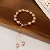 Nova Pulseira Redonda de Cristal Geométrico Chinesa Moda Retrô Fresca Artística Elegante Pulseira Distintiva Versátil para Mulheres