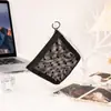Conjunto portátil de cinco peças Ins Flocking Mesh Love Cosmetic Bag Profissional Portátil Grande Capacidade Batom Armazenamento
