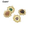 WT-PC008 exportación color popular gema en forma de gota borde de perla colgante pequeño exquisito DIY decoración de ropa
