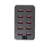 Carga Rápida USB 5V Cargador de Teléfono Móvil Inteligente Multi-puerto Cargador de Escritorio Universal para Teléfono Móvil de 10 Puertos con Interruptor