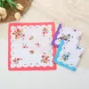 Pañuelo de Algodón Puro para Mujer de 28 cm, Pañuelo Estampado de Algodón Grueso Clásico Antiguo, Pañuelo Absorbente de Algodón para Secar el Sudor, Pañuelo Cuadrado