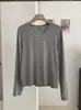 KEKEZOON Nuevo Otoño Manga Larga Ajustado Versátil Cuello Redondo Color Sólido Camiseta de Manga Larga Top para Mujer 8714