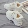 Zapatos Deportivos Casuales Blancos con Grulla de Almohada para Papá y Mujer 2026 Primavera Otoño Nuevo Estilo Coreano Ins Tendencia Suela Gruesa Versátiles Zapatos para Estudiantes