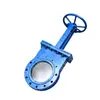 Válvula de compuerta eléctrica de fábrica PZ73H-16C conexión de brida de acero inoxidable, robusta y duradera, válvula de compuerta de cuchilla para minería
