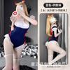 Encantador Conejito Transfronterizo Nuevo Talla Grande Ropa Interior de Mucama Encaje Amor Puro Traje de Pasión de Mucama Tentador Club Nocturno 2476
